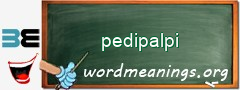 WordMeaning blackboard for pedipalpi